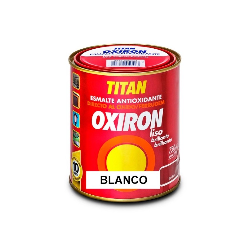 Esmalte Antioxidante Oxirón Liso Brillante 750ml Blanco TITAN